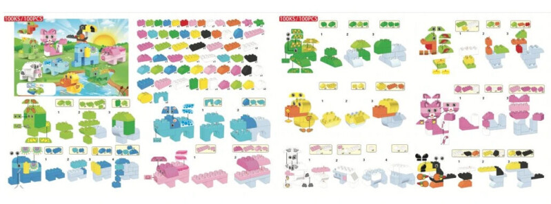 L-W Toys Junior kostky Zvířata